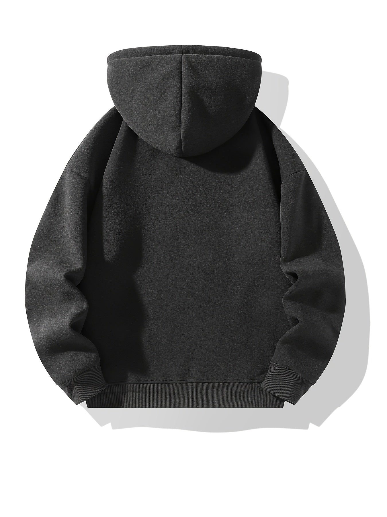 Bluza męska z kapturem z krótkim zamkiem i elastycznymi ściągaczami