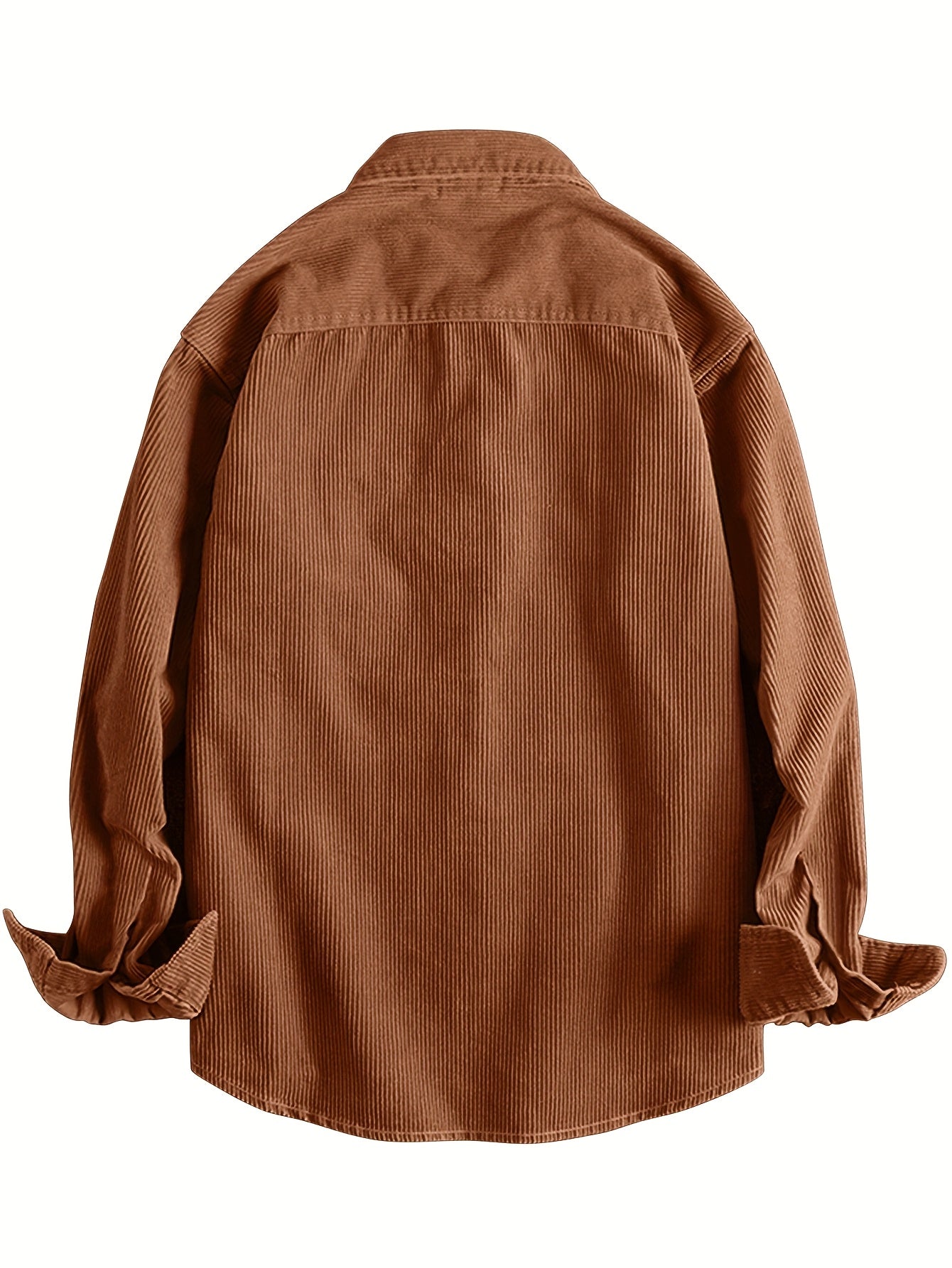 Koszula męska codzienna z prążkowaną tkaniną i kieszenią na piersi