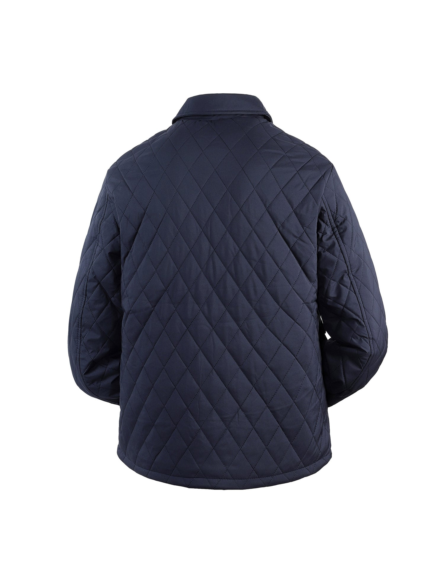 Kurtka męska zimowa z pikowaniem w romby listwą na napy i kieszeniami z klapami