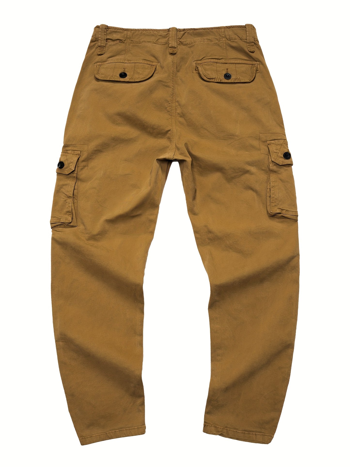 Spodnie męskie cargo z długą linią kieszeniami cargo i klasycznym zapięciem