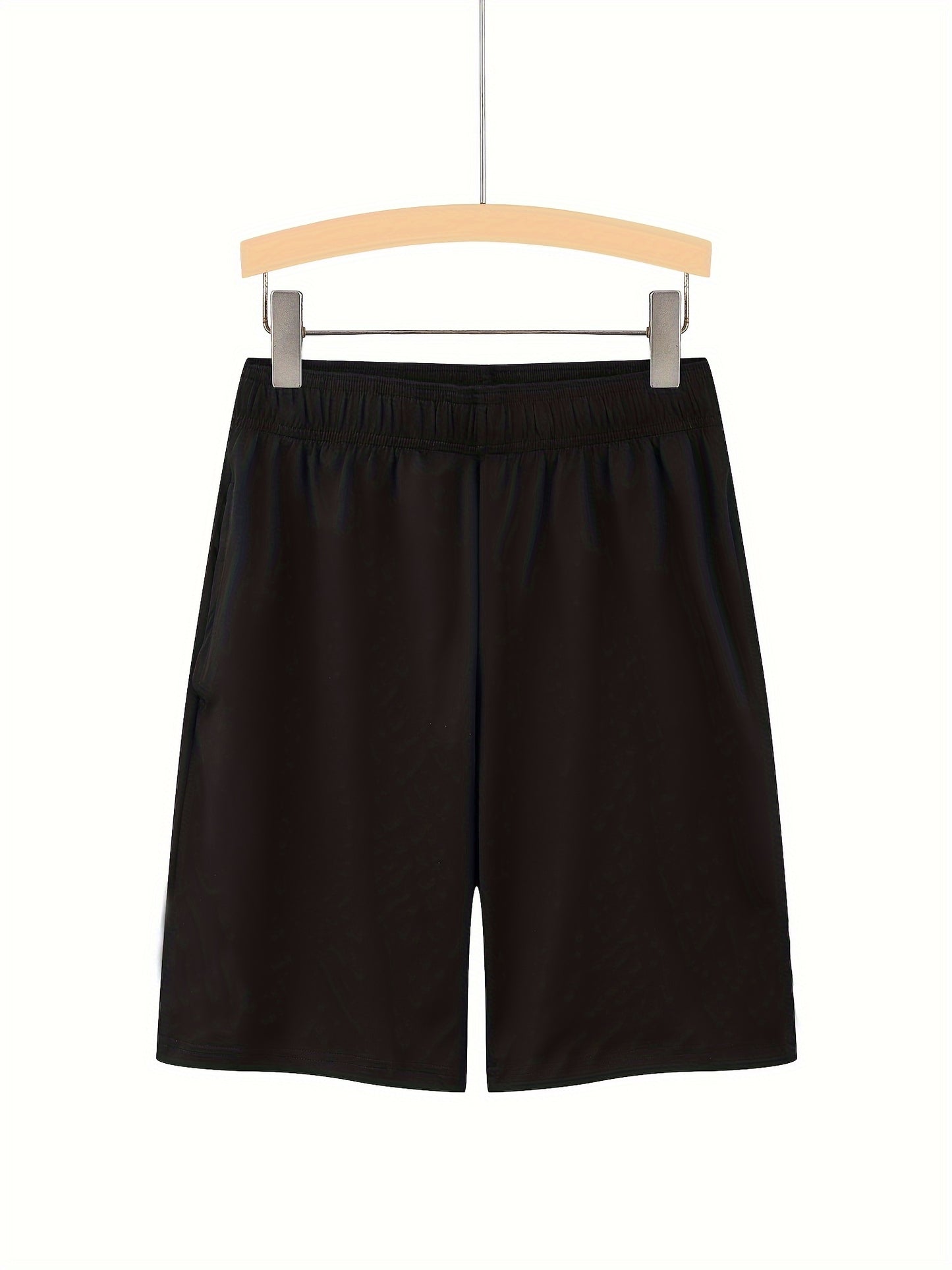 Szorty męskie z elastycznym pasem i prostym dołem