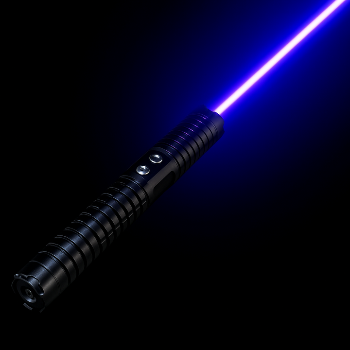 Latarka Laserowa z Niebieską Wiązką | Wysokowydajna Moc Optyczna 450nm | Zasięg Taktyczny ponad 5000m | Aluminiowa Latarka z Regulowaną Ogniskową | Latarka Zdolna do Zapłonu Termicznego