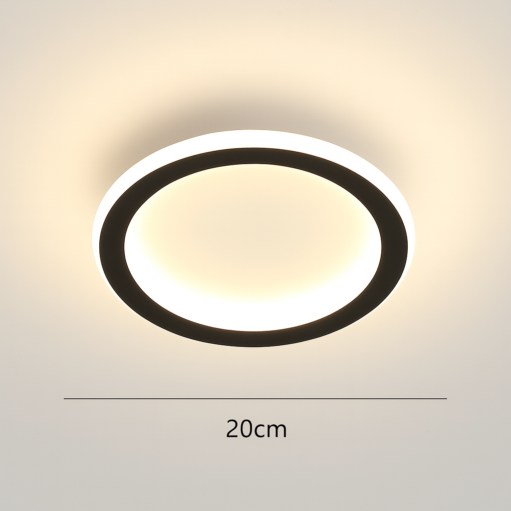 Okrągła skandynawska lampa sufitowa LED | 1 punkt świetlny