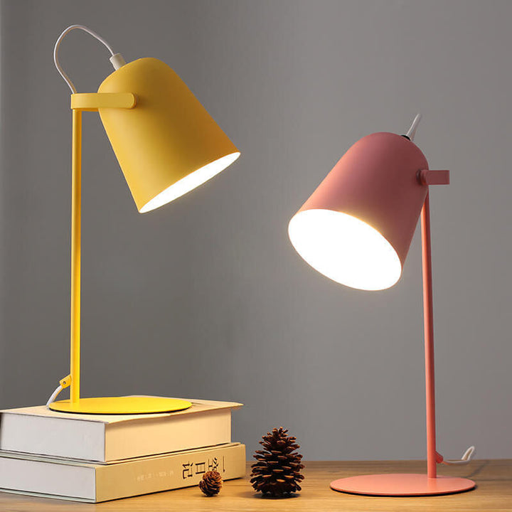 Nordycka lampa stołowa Macaron w kształcie wiaderka | Skandynawska lampka biurkowa