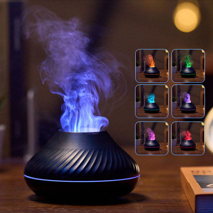 Dyfuzor z płomieniem i światłem RGB, 130 ml i 6 do 9 godzin pracy