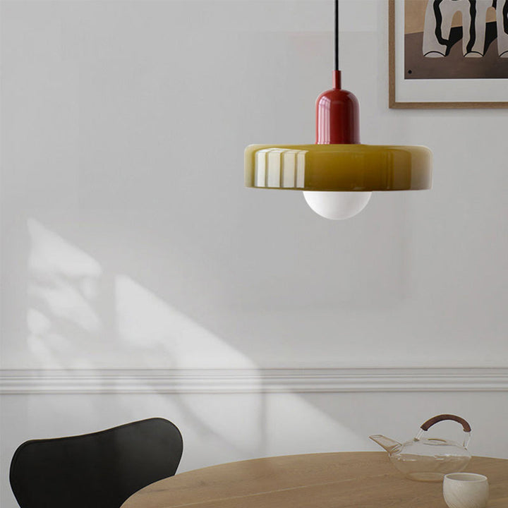 Kolorowa lampa wisząca w stylu Bauhaus - StiloGlas