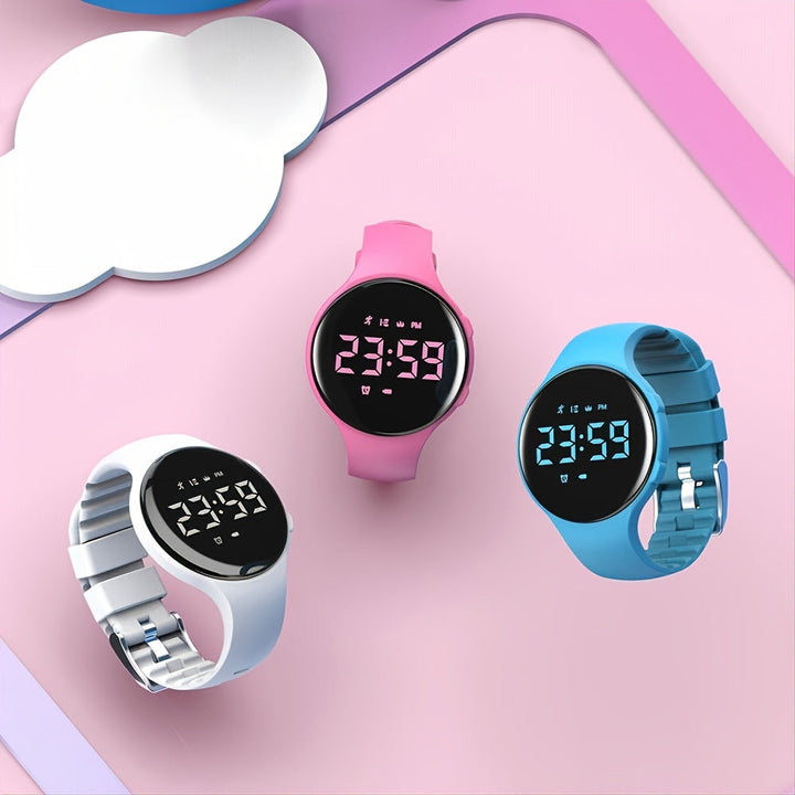 Cyfrowy zegarek LED z krokomierzem i wibrującym alarmem – tracker fitness dla dzieci