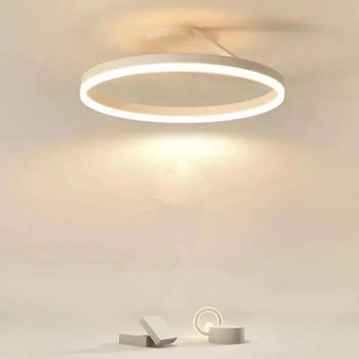 Arisha Nowoczesna lampa sufitowa w kształcie koła LED czarno/biała do salonu i korytarza, metal