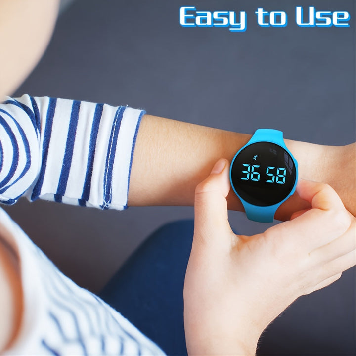 Cyfrowy zegarek LED z krokomierzem i wibrującym alarmem – tracker fitness dla dzieci
