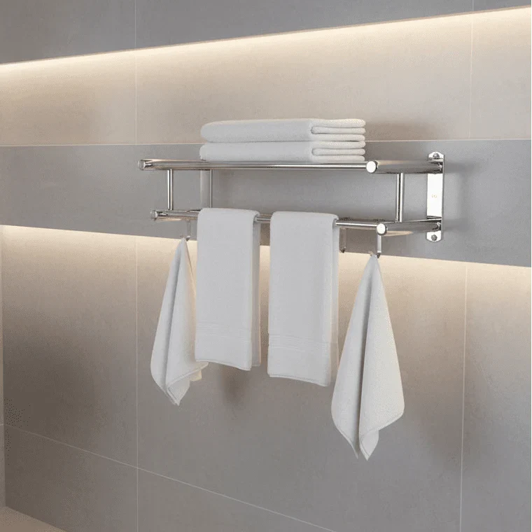 STEELRACK – Oszczędzający Miejsce i Elegancki Wieszak na Ręczniki ze Stali Nierdzewnej
