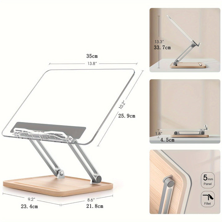 Ergonomiczny podstawek do czytania z akrylu – regulowany i stylowy