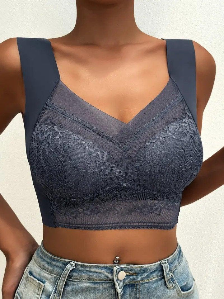 Bezszwowy Push Up Koronkowy Bralet