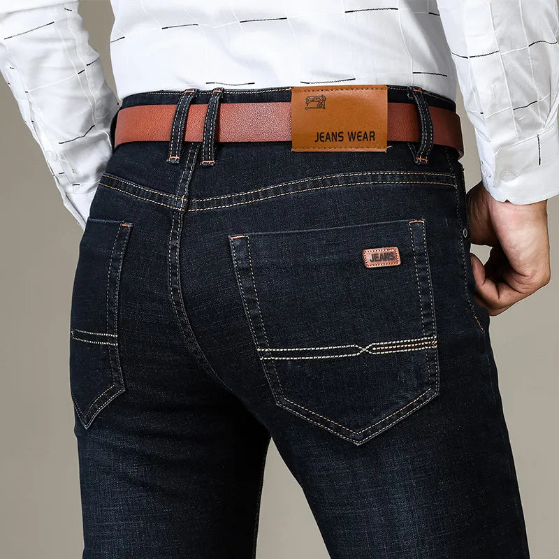 Jeansy | Proste, luźne jeansy ze stretchem