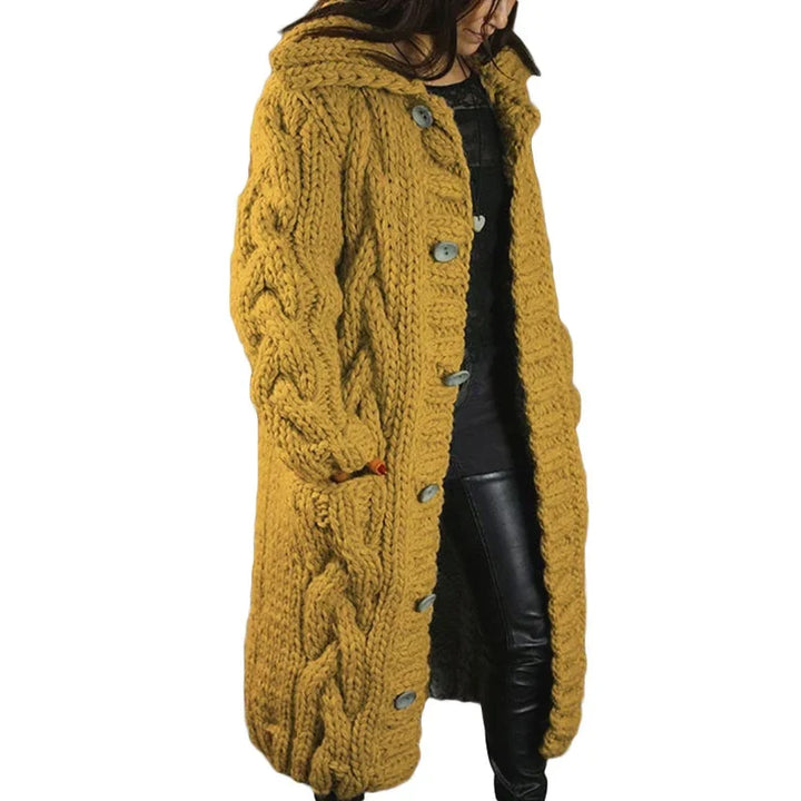 Wygodny gruby sweter rozpinany - Emma