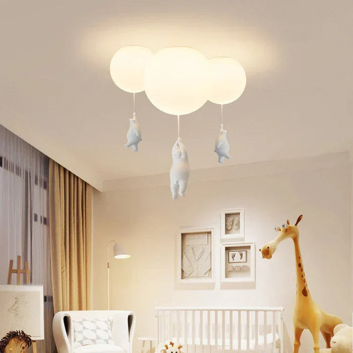 Dziecięca lampa sufitowa z misiem i balonem - CloudBear
