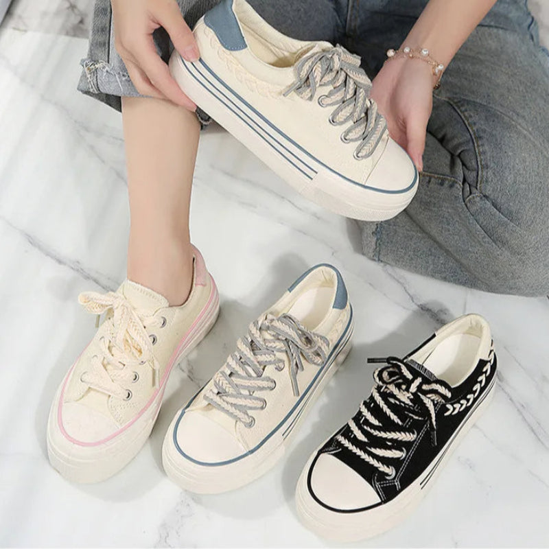 Sneakersy Canvas na Platformie