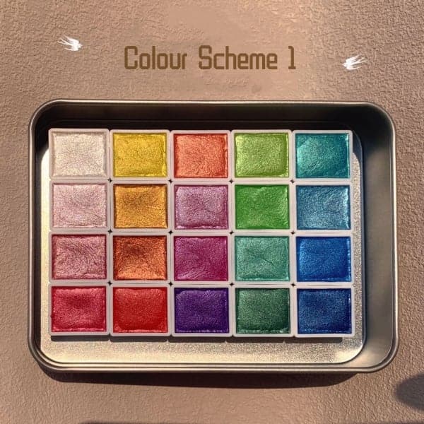 Wielokolorowy zestaw farb akwarelowych - ColorCrafter