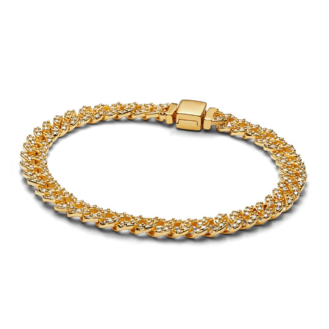Elegancka złota bransoletka z moissanitami