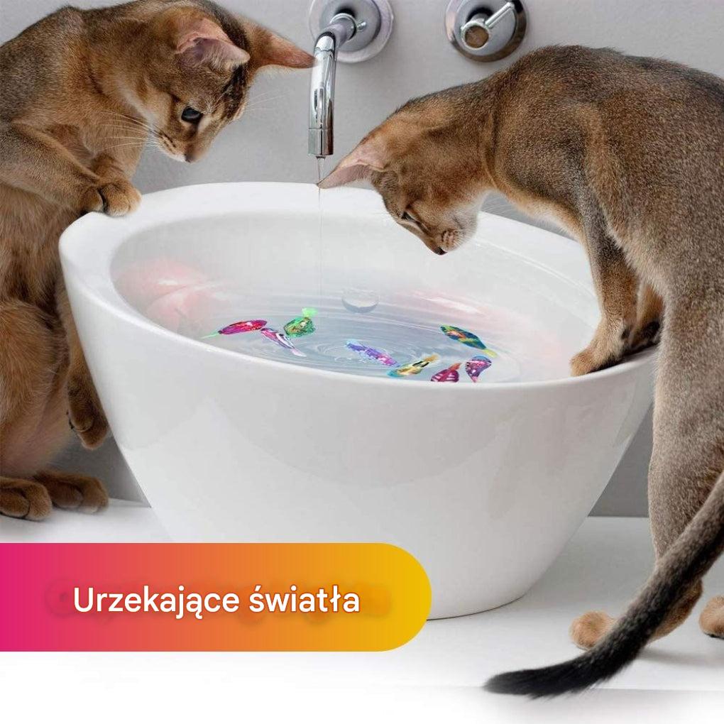 Interaktywny zestaw zabawek dla kotów – realistyczny ruch pływania i atrakcyjne światło