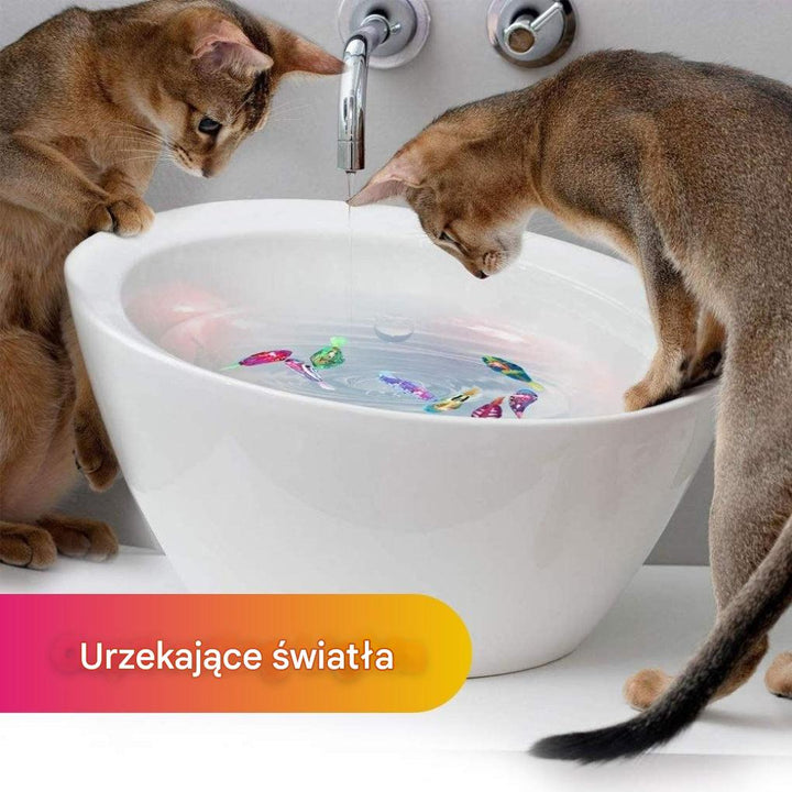 Interaktywny zestaw zabawek dla kotów – realistyczny ruch pływania i atrakcyjne światło
