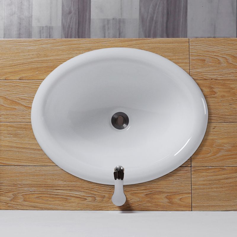 Ceramiczna Biała Umywalka Podblatowa z Zaworem Odcinającym