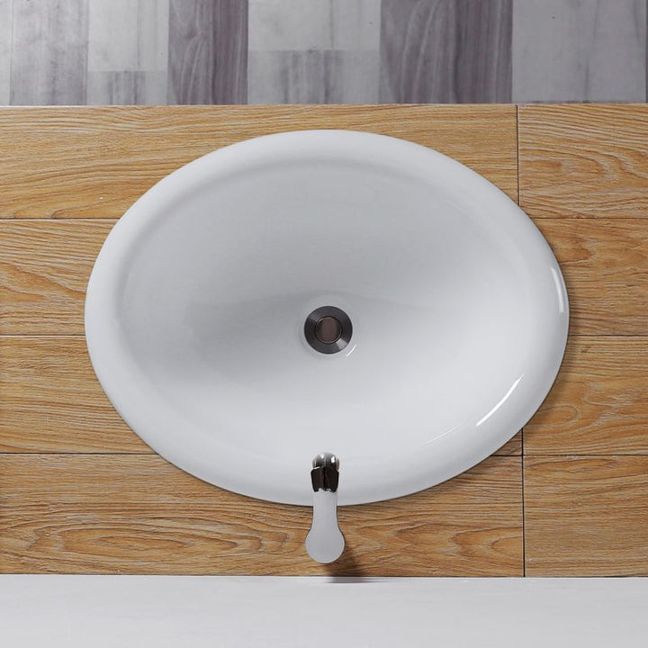 Ceramiczna Biała Umywalka Podblatowa z Zaworem Odcinającym