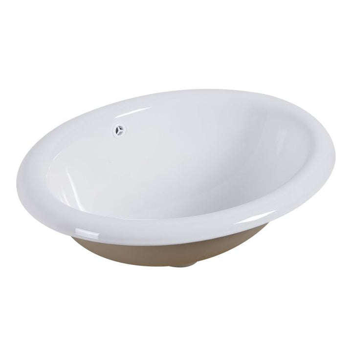 Ceramiczna Biała Umywalka Podblatowa z Zaworem Odcinającym