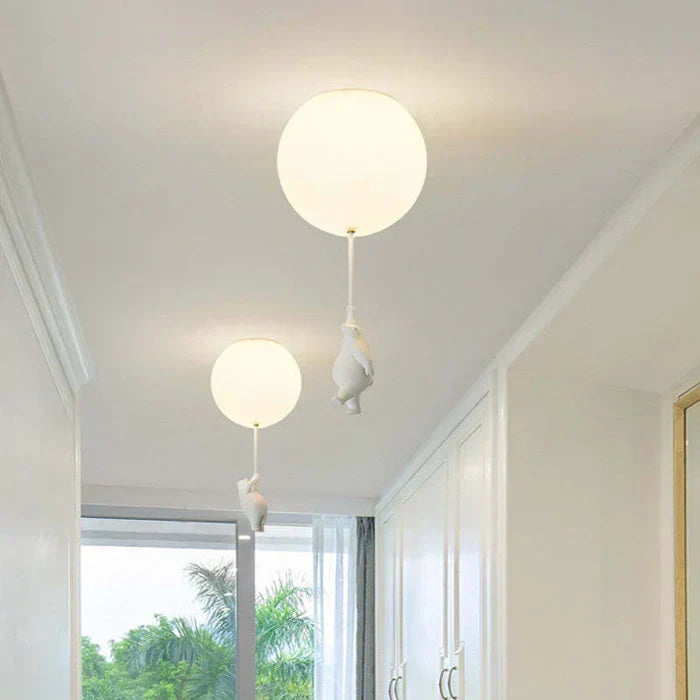 Lampa sufitowa dla dzieci z misiem i piłką - CloudBear