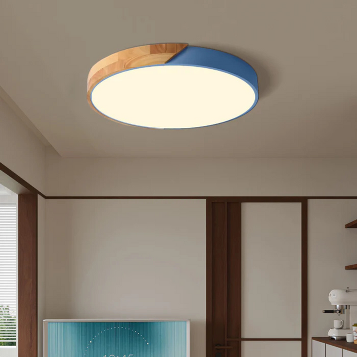 Lampa sufitowa drewniana Delos Skandi | Naturalne światło LED w designerskim stylu