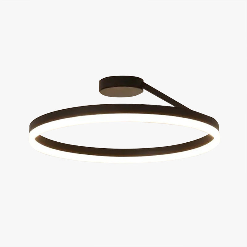 Arisha Nowoczesna lampa sufitowa w kształcie koła LED czarno/biała do salonu i korytarza, metal