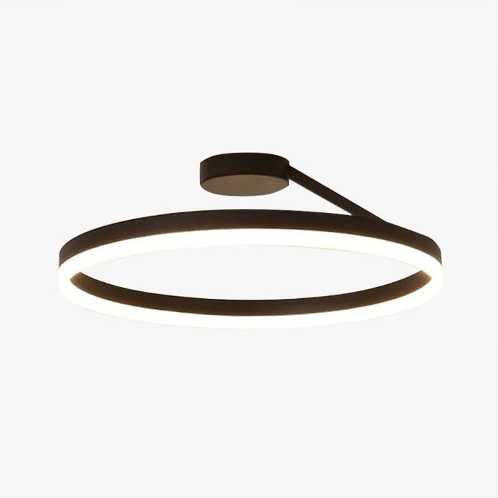 Arisha Nowoczesna lampa sufitowa w kształcie koła LED czarno/biała do salonu i korytarza, metal