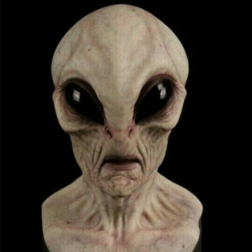 Realistyczna maska kosmicznej istoty CosmicMorph | Malowany ręcznie akcesorium do kostiumu na Halloween, zakrywające całą głowę