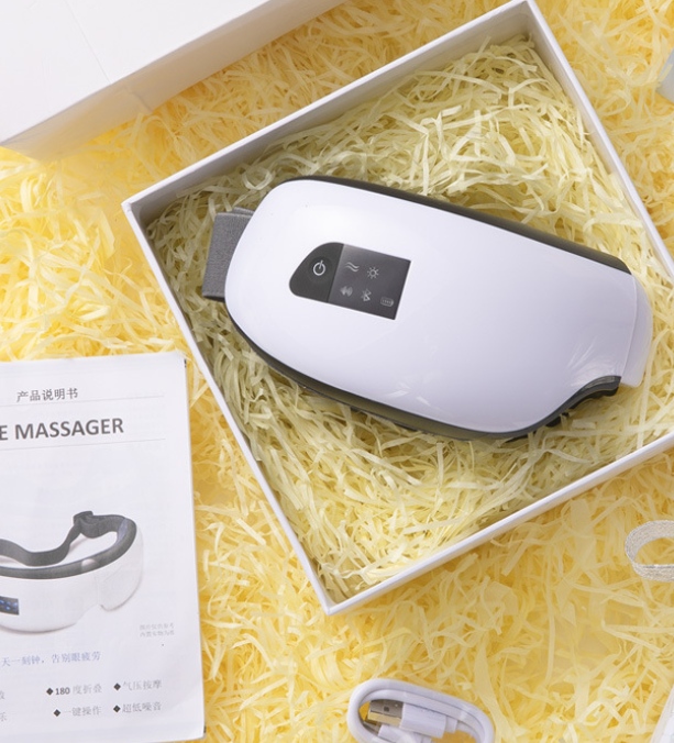 Masażer do oczu z ciepłem, uciskiem powietrza i muzyką bluetooth