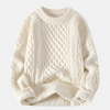 Męski Gładki Sweter Z Wełny Na Zimę