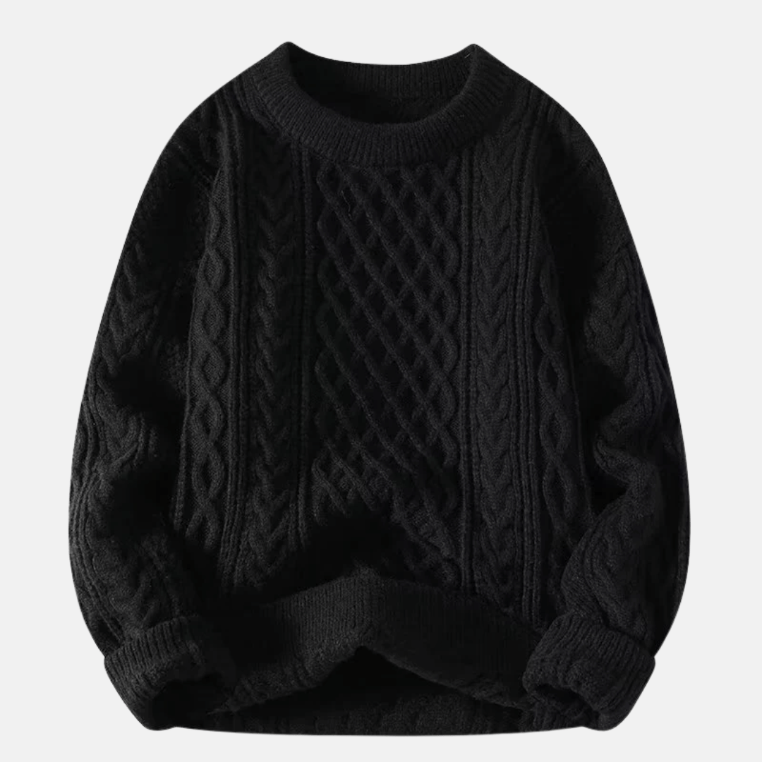 Męski Gładki Sweter Z Wełny Na Zimę