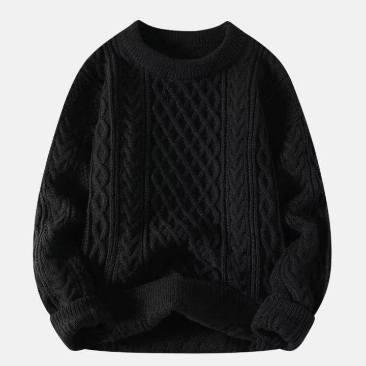 Męski Gładki Sweter Z Wełny Na Zimę