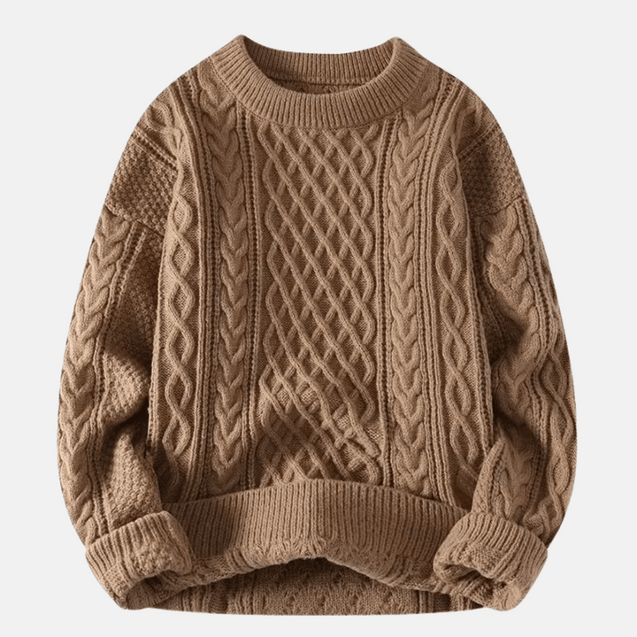 Męski Gładki Sweter Z Wełny Na Zimę