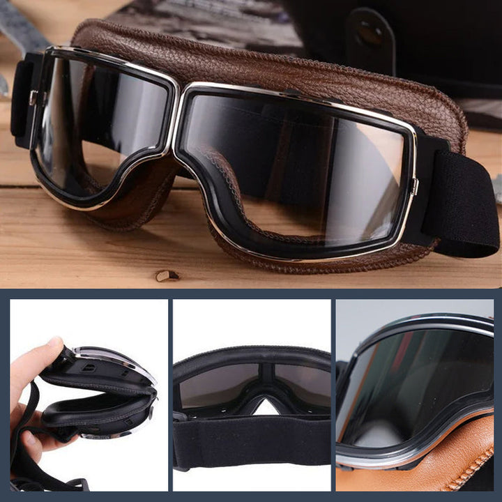 Okulary motocyklowe w stylu vintage