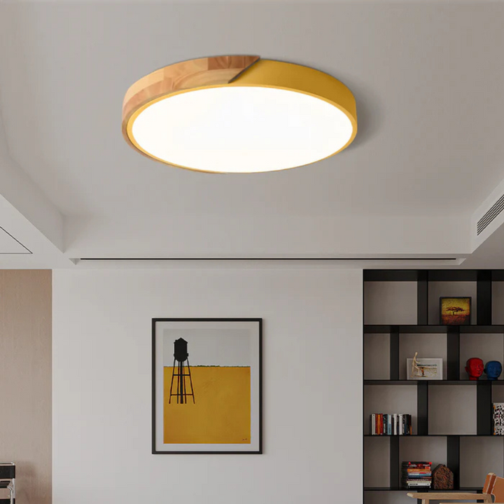 Lampa sufitowa drewniana Delos Skandi | Naturalne światło LED w designerskim stylu