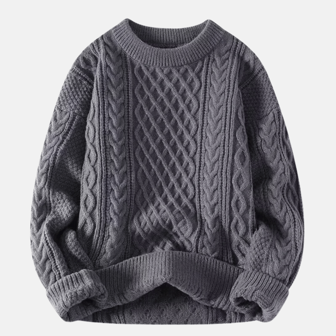 Męski Gładki Sweter Z Wełny Na Zimę