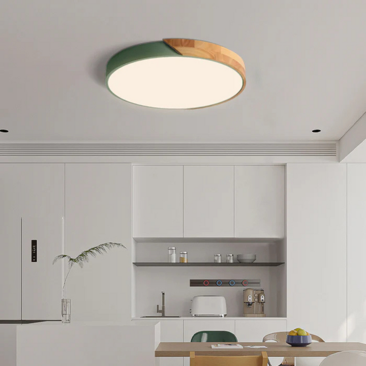 Lampa sufitowa drewniana Delos Skandi | Naturalne światło LED w designerskim stylu