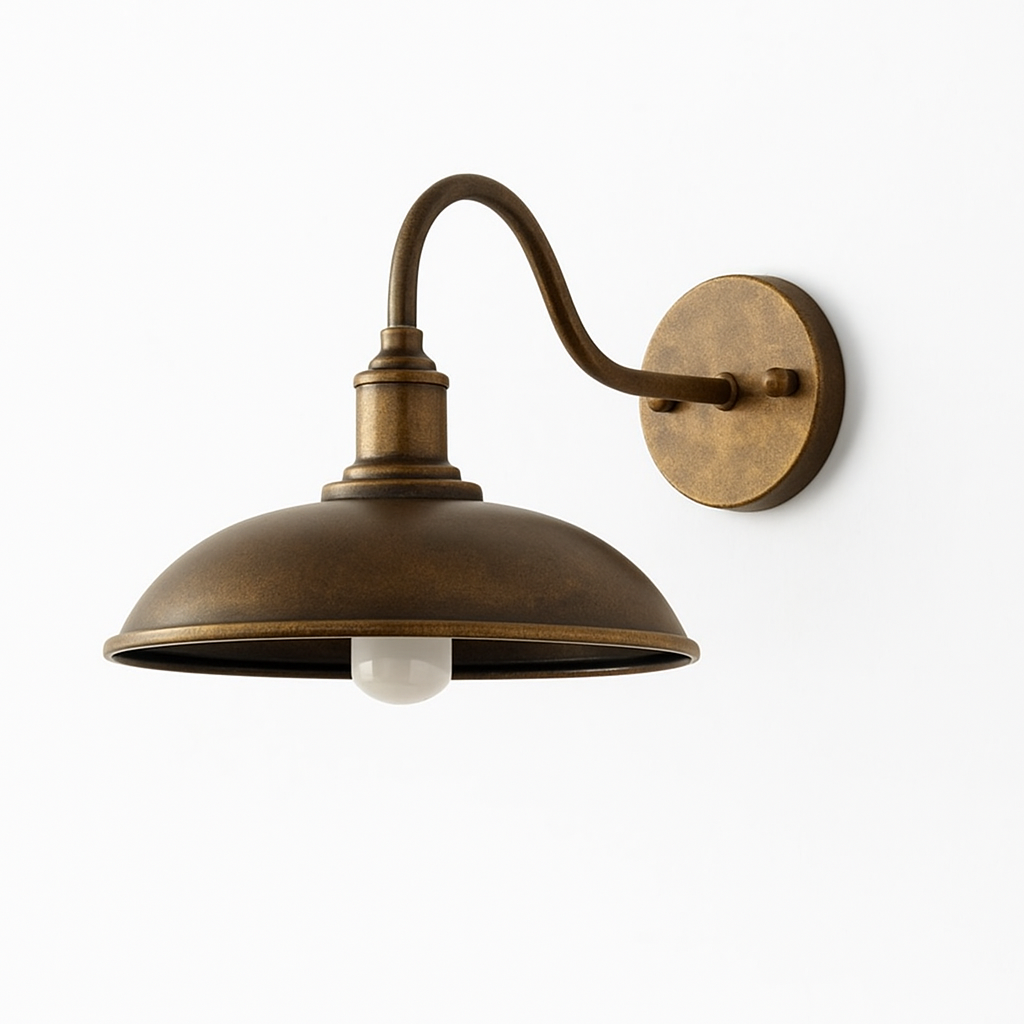 Zewnętrzna lampa ścienna z żelaza w stylu vintage industrialnym LED 1 punkt świetlny