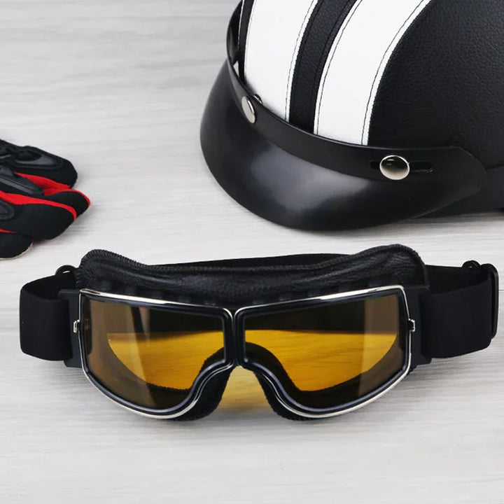 Okulary motocyklowe w stylu vintage
