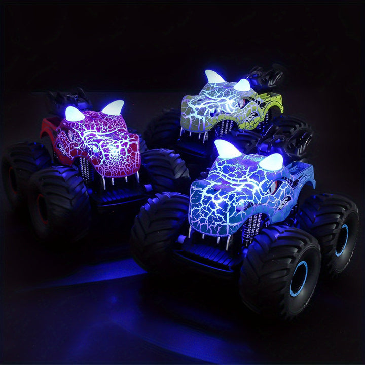 DinoBlaze Stunt Car - spektakularny monster truck RC z dymem i światłem