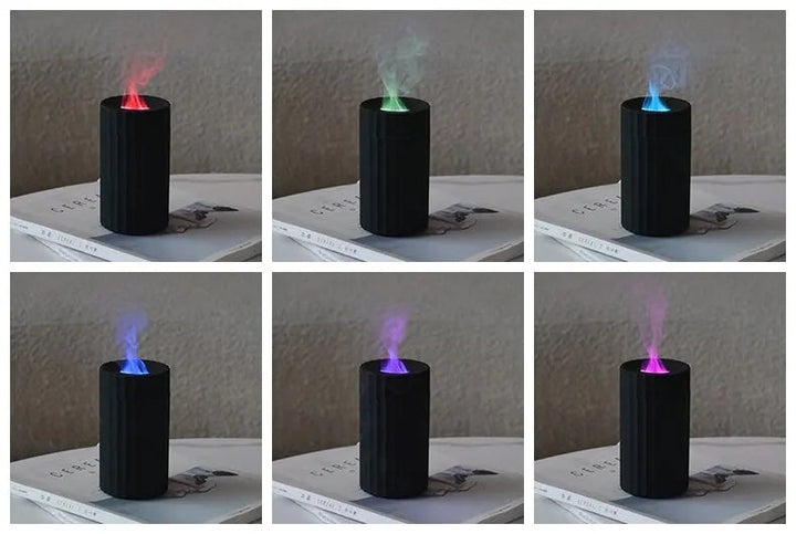 Nawilżacz z małym płomieniem do samochodu i na biurko, 100 ml