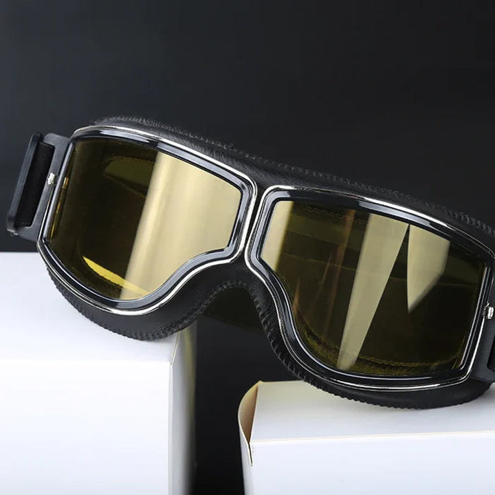 Okulary motocyklowe w stylu vintage