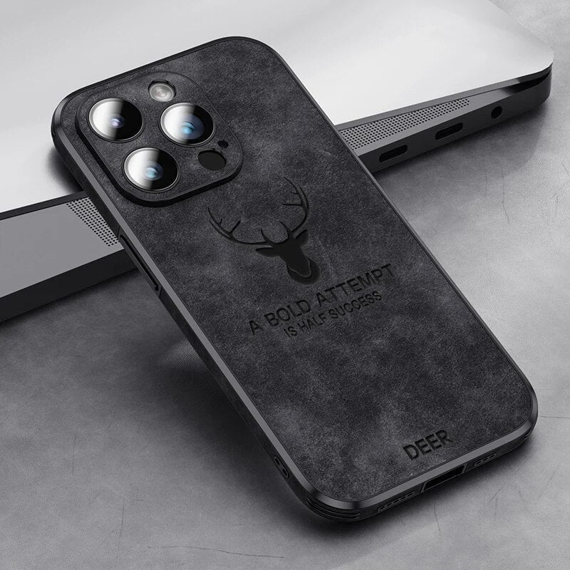 Luksusowe etui na iPhone'a z jeleniej skóry - Veltro
