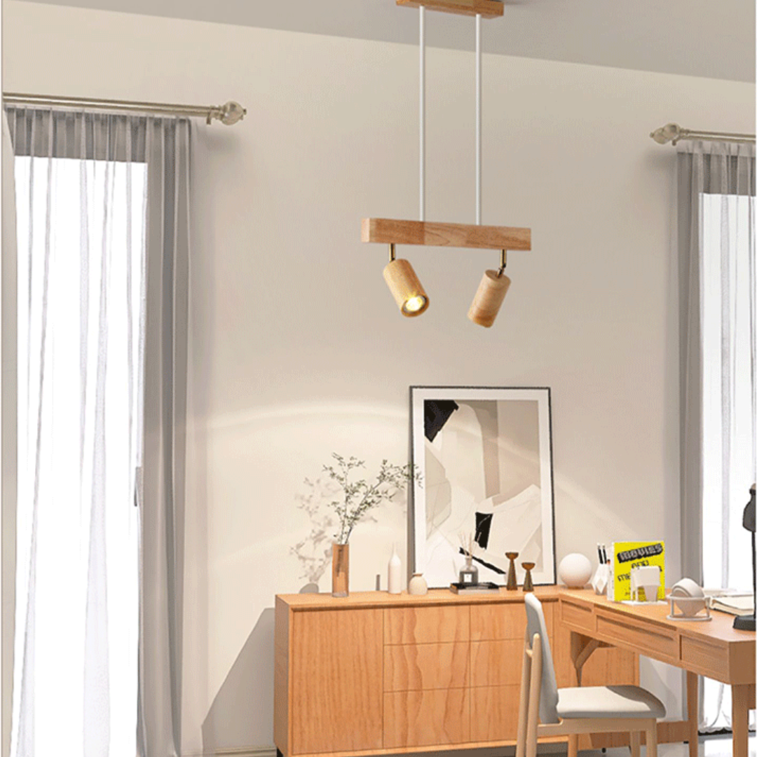 Regulowany Drewniany Reflektor Sufitowy – EcoLux