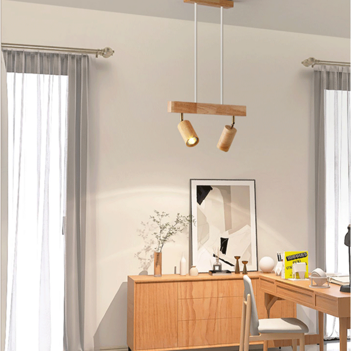 Regulowany Drewniany Reflektor Sufitowy – EcoLux