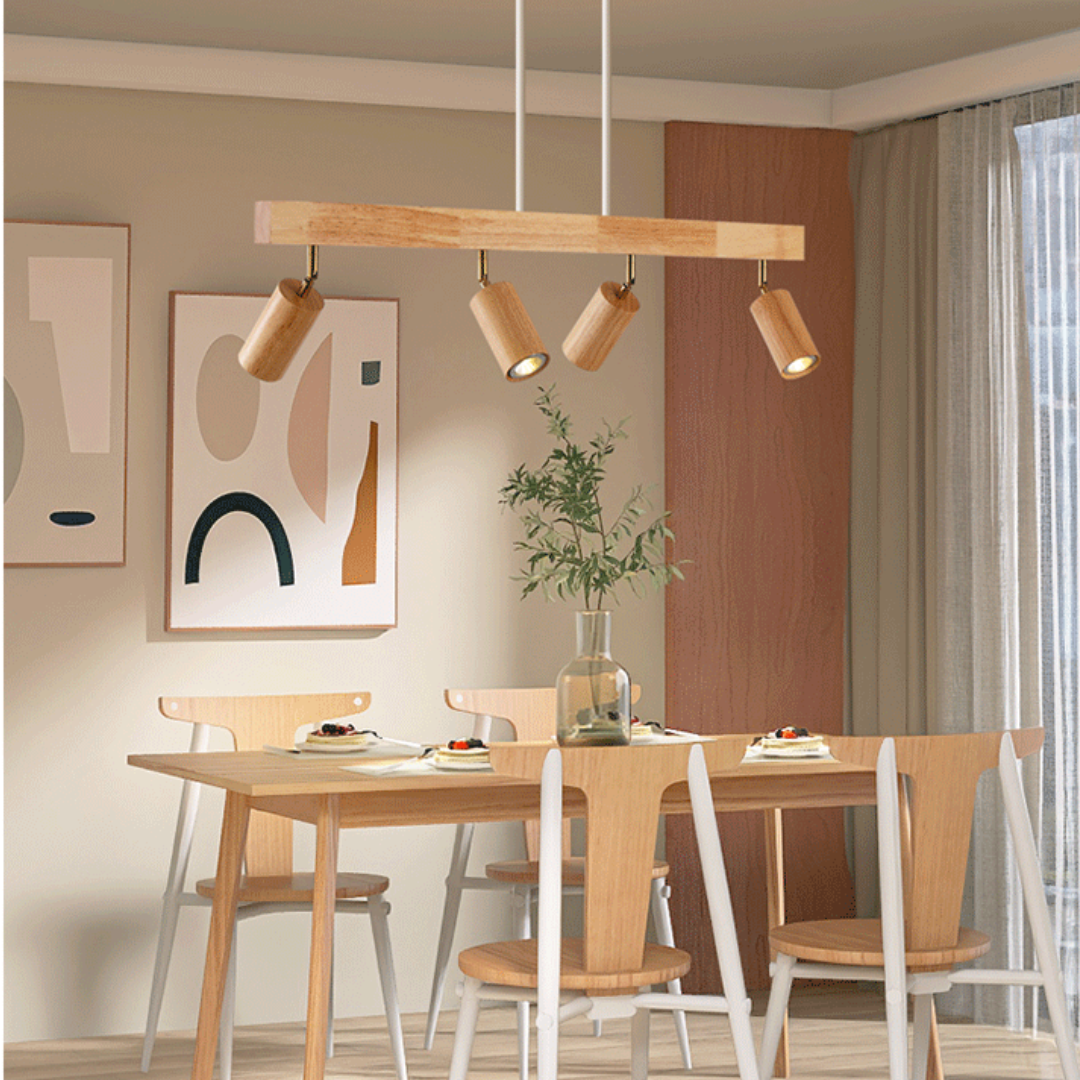 Regulowany Drewniany Reflektor Sufitowy – EcoLux